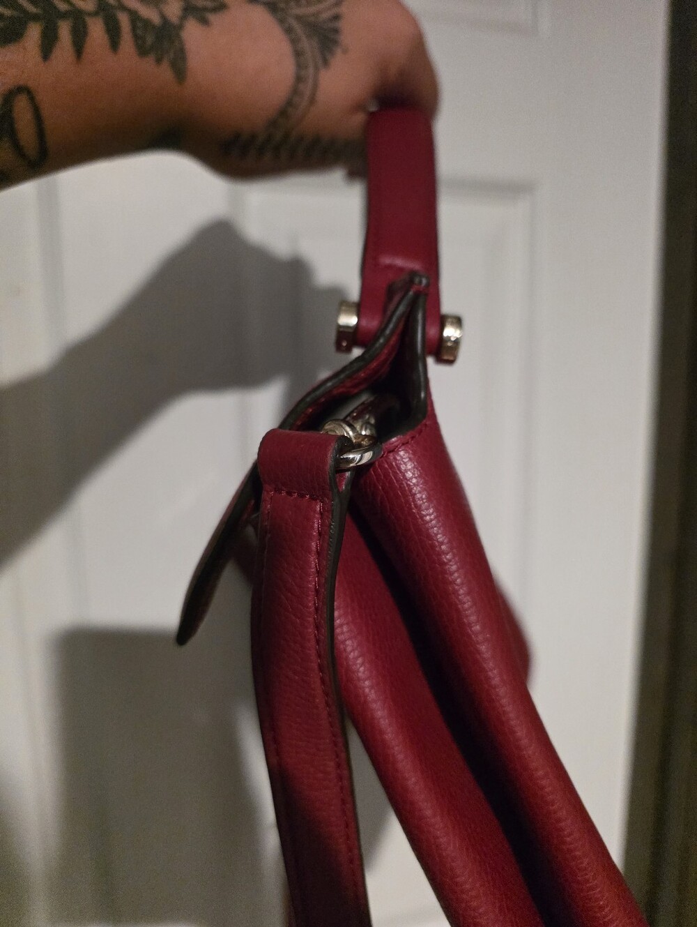 Henri Bendel Modern Icon Satchel in red (often listed as "Sundried Tomato") - Picture 9 of 13